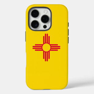 Coques iPhone 16 Pro Graphique Drapeau de l'état du Nouveau-Mexique dyn