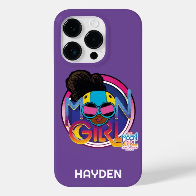 Coques Case-Mate iPhone Graphique du logo de la fille lune (Verso)