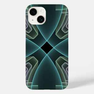 Coque Pour iPhone 14 Graphique géométrique Turquoise moderne