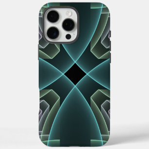 Coques iPhone 16 Pro Max Graphique géométrique Turquoise moderne