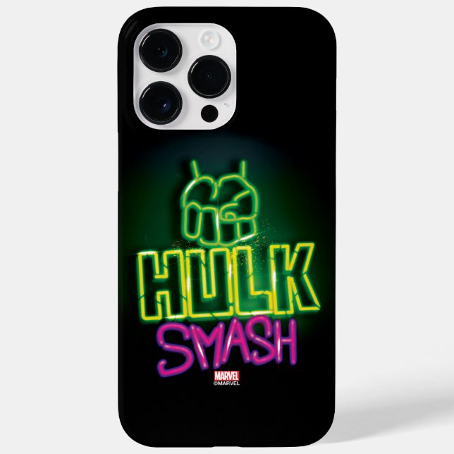 Coques Case-Mate iPhone Graphique néon Hulk Smash (Verso)