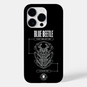 Coque Pour iPhone 14 Pro Graphique technique du scarabée bleu