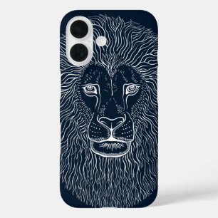 Coque Pour iPhone 16 Graphiques de tête de lion