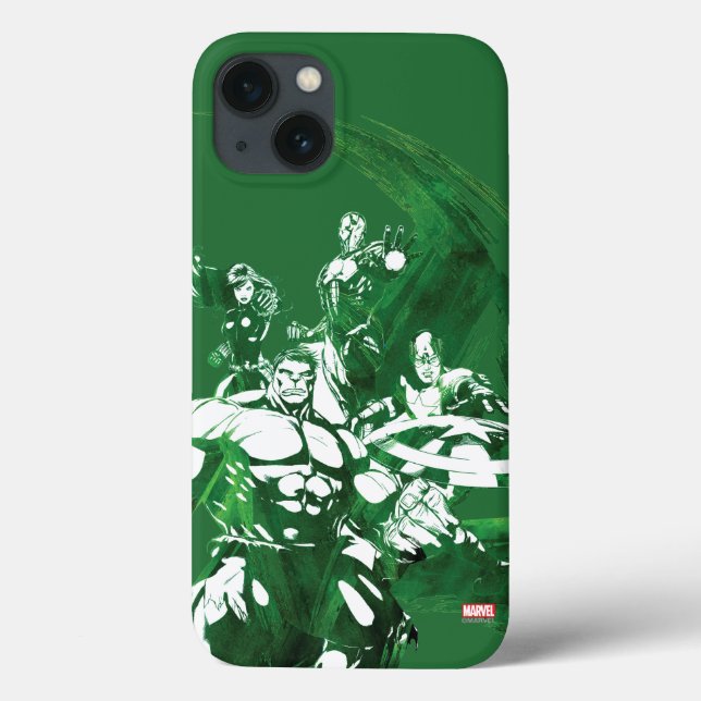 Coques Case-Mate iPhone Graphisme aquarelle Avengers (Verso)