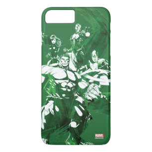 Coque iPhone 8 Plus/7 Plus Graphisme aquarelle Avengers