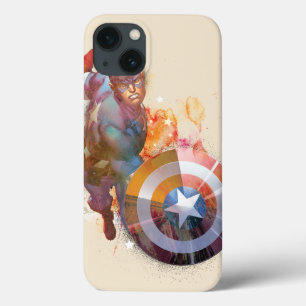 Coques Pour iPhone Graphisme aquarelle Captain America