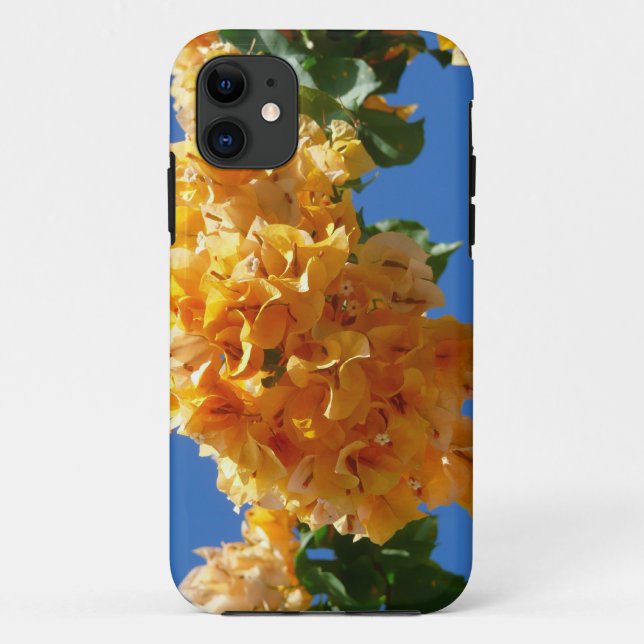 Coques Case-Mate iPhone Grappe de Fleur Tropicale de Bougainvillée Dorée (Dos)