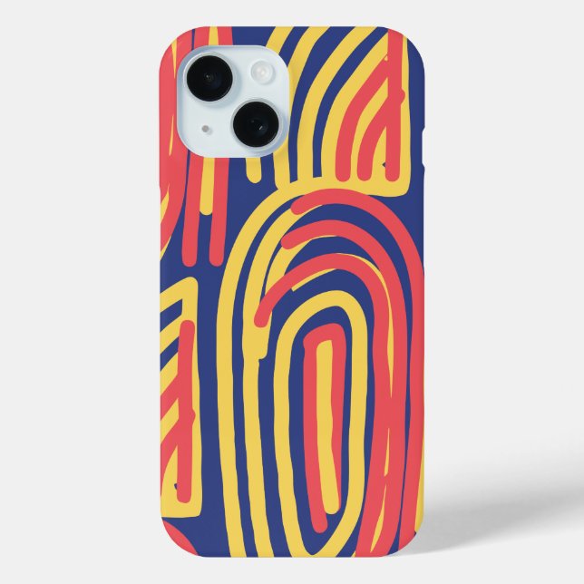 Coques Case-Mate iPhone Gras Abstrait Brushstrokes Moderne (Verso)