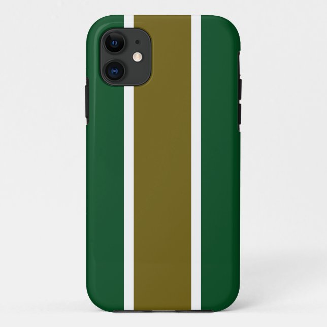 Coques Case-Mate iPhone Gras Camp Green Golden Brown Racing Stripes (Dos)