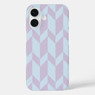 Coque Pour iPhone 16 Gras Flèche à deux tons Chevron Grille Poudre Past