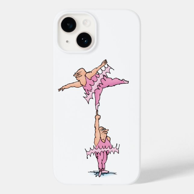 Coques Case-Mate iPhone Gras Guys dans Ballet Tutus Rose Illustration (Verso)