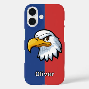 Coque Pour iPhone 16 Gras Patriotique Caricature Aigle Personnalisé
