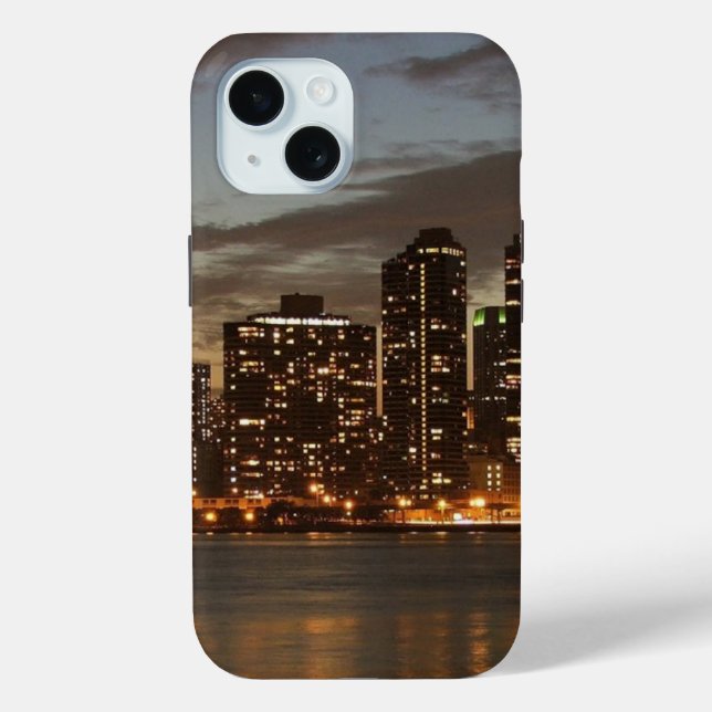 Coques Case-Mate iPhone Gratte-ciel de Manhattan la nuit (Verso)