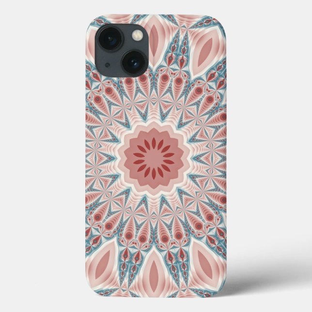 Coques Case-Mate iPhone Grattez moderne Kaleidoscope Mandala art fractal (Verso)