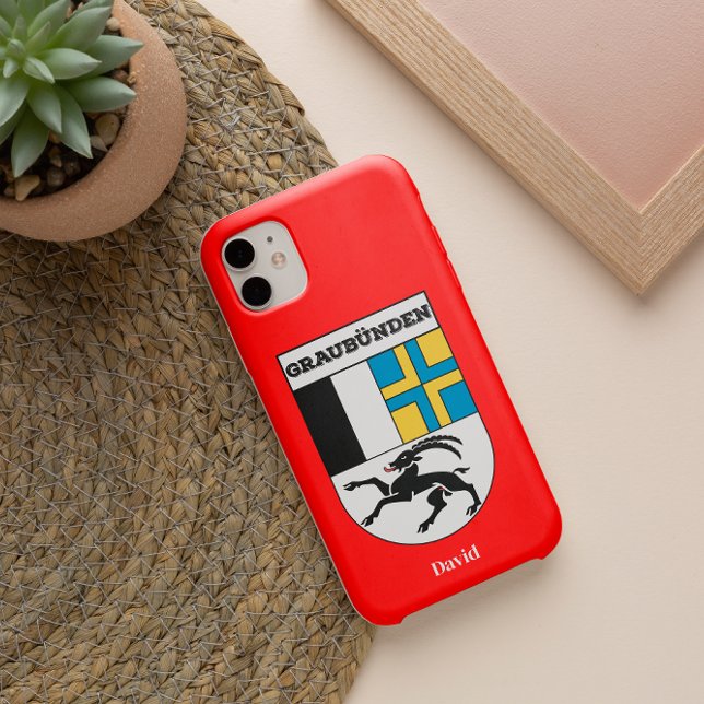 Coques Case-Mate iPhone Graubünden, Suisse | Crêtes cantonales suisses (Créateur téléchargé)