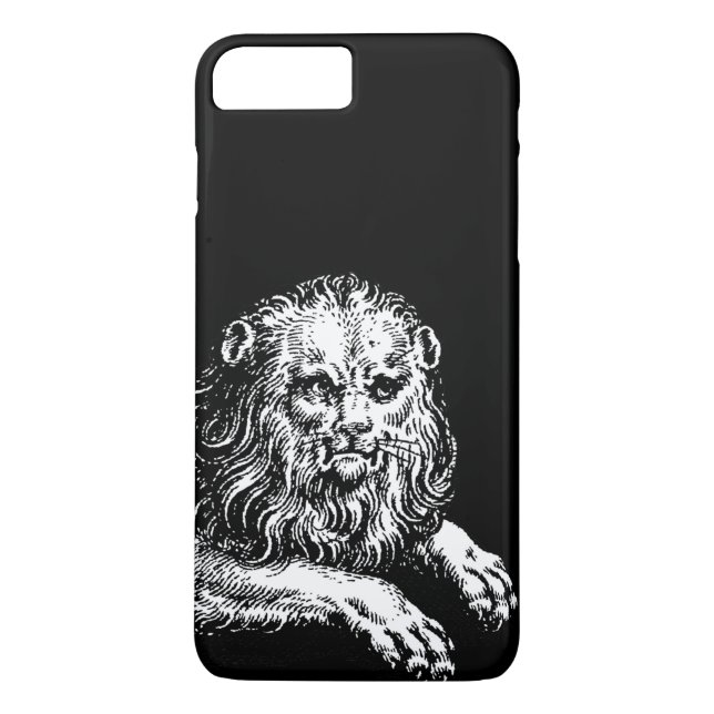 Coques Case-Mate iPhone Gravure antique de lion (Dos)