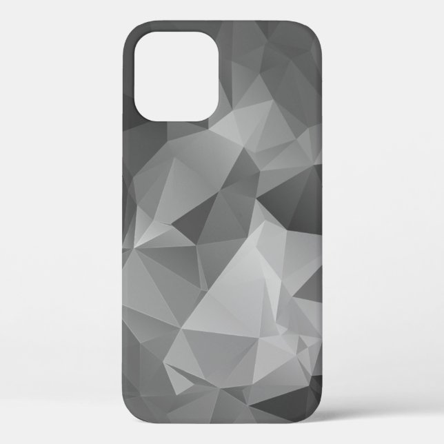 Coques Case-Mate iPhone Gray Abstrait élégant Pyramid Art Coque-Mate iPhon (Verso)
