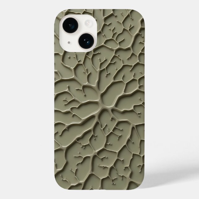 Coques Case-Mate iPhone Gray Embossed Organic Texture iPhone Case (Verso)