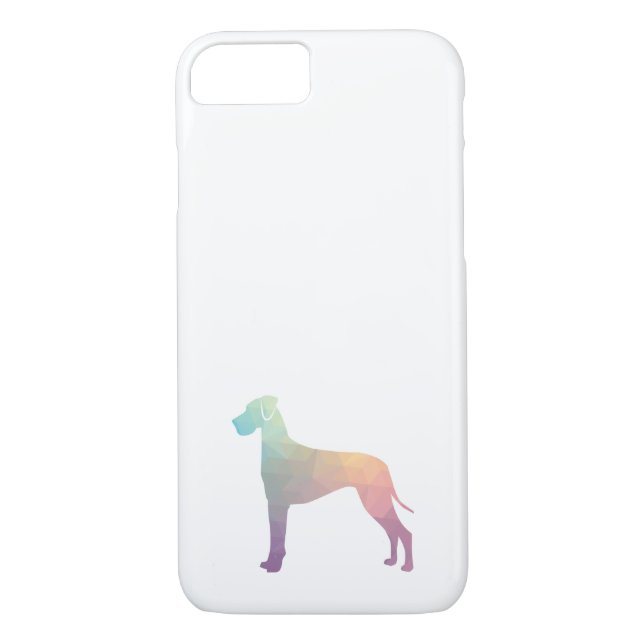 Coques Case-Mate iPhone Great Dane Natural Geo Silhouette Pastel Coque-Mat (Dos)