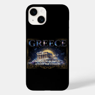 Coque Pour iPhone 14 Grèce Cosmique Temple Ancien Art Céleste