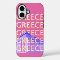 Grèce Travel Art, Summer Travel Art, Retro, Rose