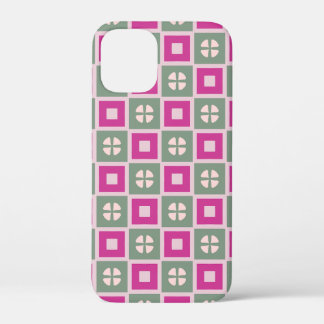 Case-Mate iPhone Case Green and Magenta Boxed Floral Bloom iPhone Case