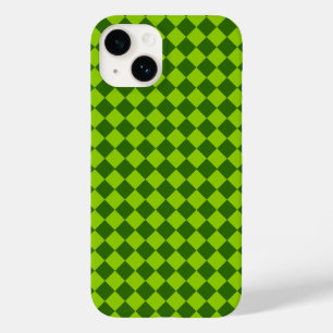 Coque Pour iPhone 14 Green Combination Diamond Motif par STaylor
