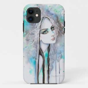 Coque iPhone 11 Green Eyed Ghost Gothic Girl Imaginaire Art