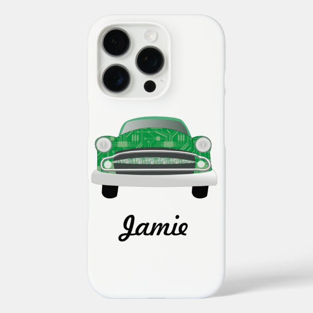 Coques Case-Mate iPhone Green Mean Retro Voiture Boy's Birthday (Verso)