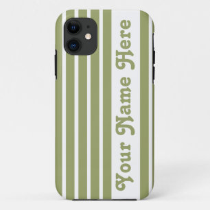 Etui iPhone Case-Mate Green Safari Stripe avec nom