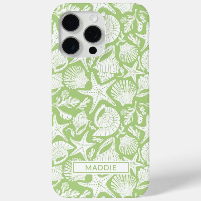 Coques Case-Mate iPhone Green Shells Personalized Case-Mate iPhone Case (Verso)