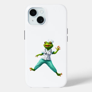 Coque Pour iPhone 15 Grenouille 4 infirmière, grenouille, médecin, crap