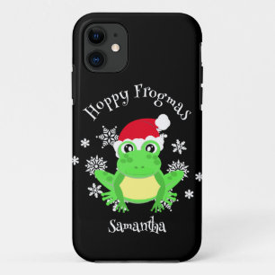 Case-Mate iPhone Case Grenouille de Noël Santa Hat Nouveauté Drôle Noir