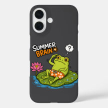Grenouille drôle Été Cerveau|Grenouille dessin ani