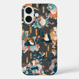 Coque Pour iPhone 16 Grenouille japonaise ukiyo-e Froggies