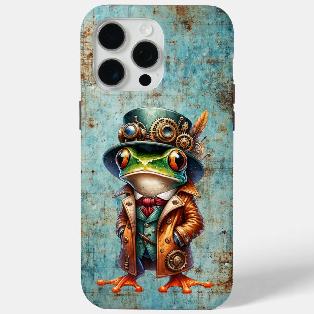 Coques Case-Mate iPhone Grenouille Steampunk (Verso)
