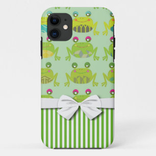Coques Pour iPhone grenouilles et rayures jolies et funky