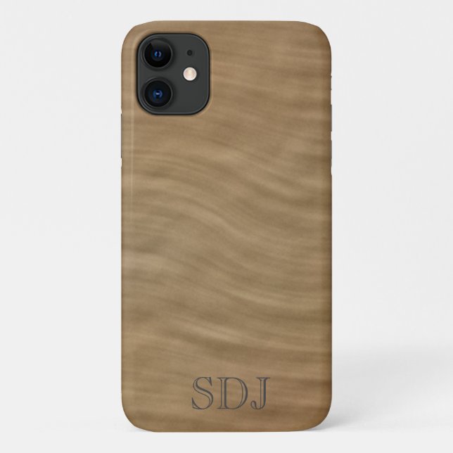 Coques Case-Mate iPhone Grès Monogramme au Ton Naturel (Dos)
