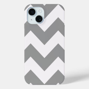 Coque Pour iPhone 15 Grey Bold Chevron