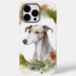 Coque Pour Pour iPhone 14 Pro Max Greyhound Christmas Wreath Festive Pup