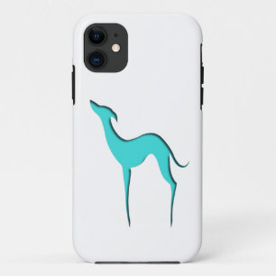 Coques Pour iPhone Greyhound Whippet chien élégante silhouette turquo