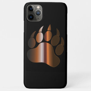 Case-Mate iPhone CASE GRIF PATTE D'OURS EN ACIER BRUN SUR FOND NOIR