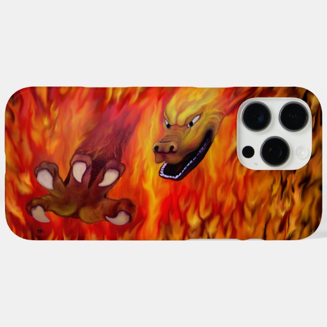 Coques Case-Mate iPhone Griffe de dragon rouge (Verso (horizontal))