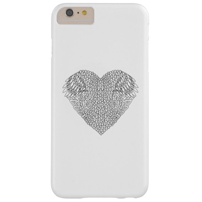 Coques Case-Mate iPhone Griffonnage à ailes de coeur (Dos)