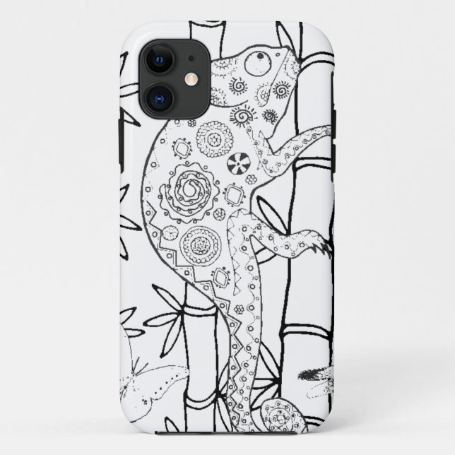 Coques Case-Mate iPhone Griffonnage de caméléon (Dos)