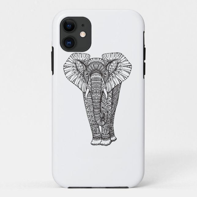 Coques Case-Mate iPhone Griffonnage d'éléphant modelé par imaginaire (Dos)
