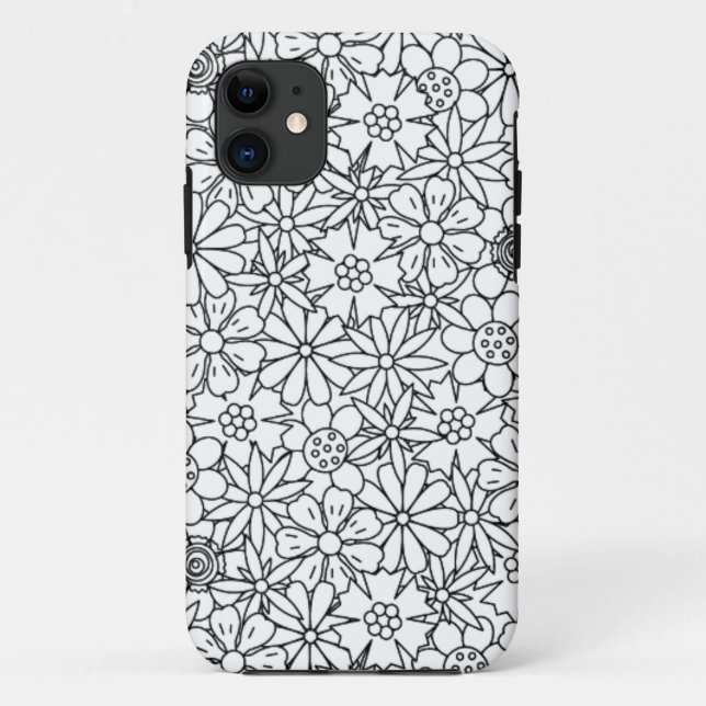 Coques Case-Mate iPhone Griffonnage floral (Dos)