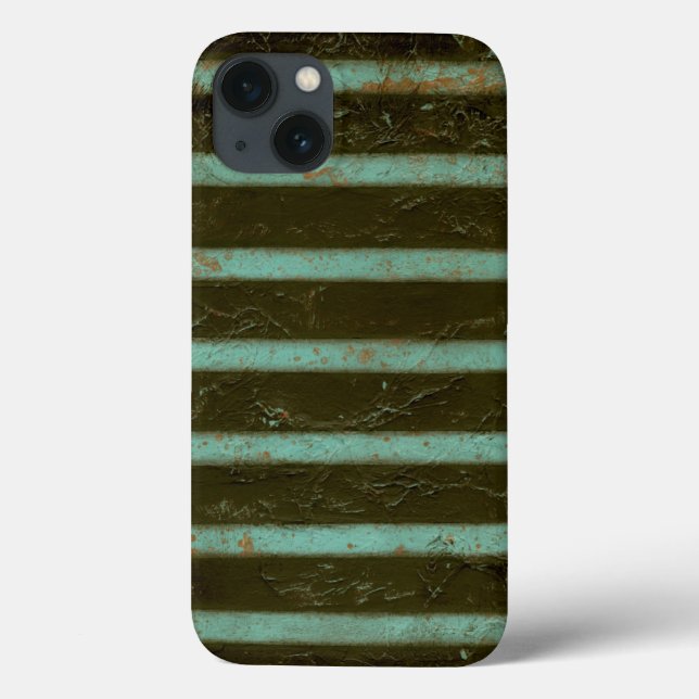 Coques Case-Mate iPhone Grille contemporaine d'air de turquoise (Verso)