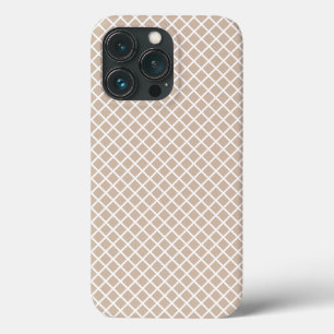 Case-Mate iPhone Case Grille diamant blanc plaid moderne beige motif iPh