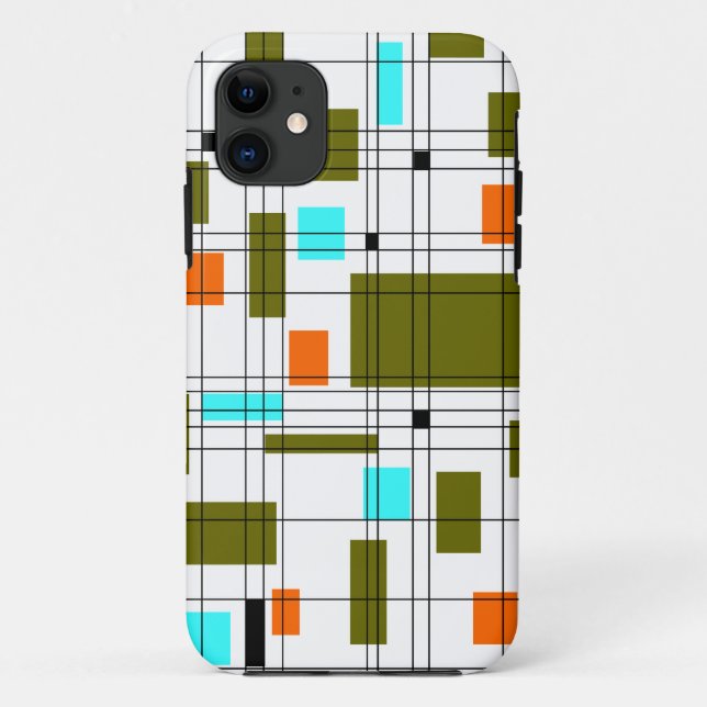 Coques Case-Mate iPhone Grille milieu du siècle (Dos)